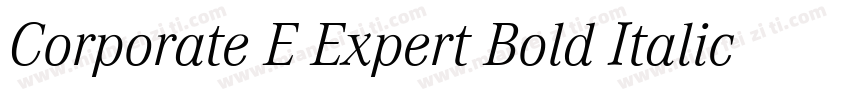 Corporate E Expert Bold Italic OsF字体转换